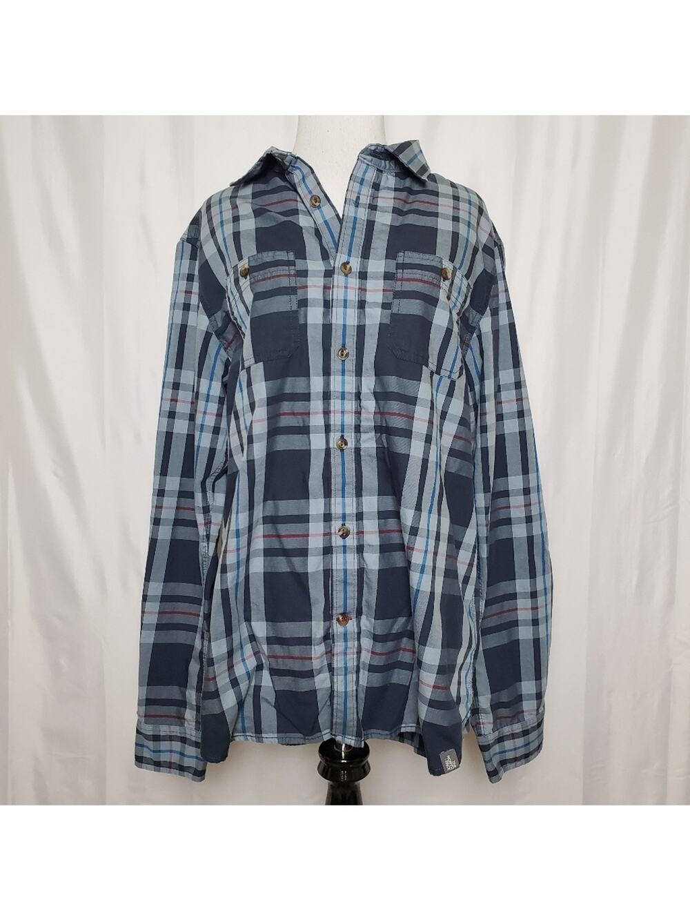 Men's The North Face Plaid Button Down Shirt SZ Medium